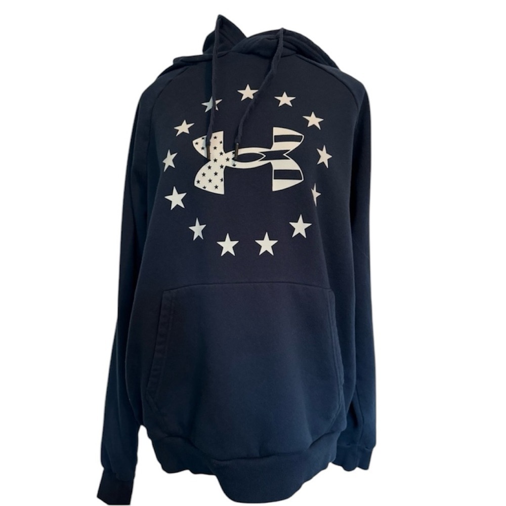 Under Armour Loose Men's Hoodie Size Medium Navy Blue Kangaroo
Pockets